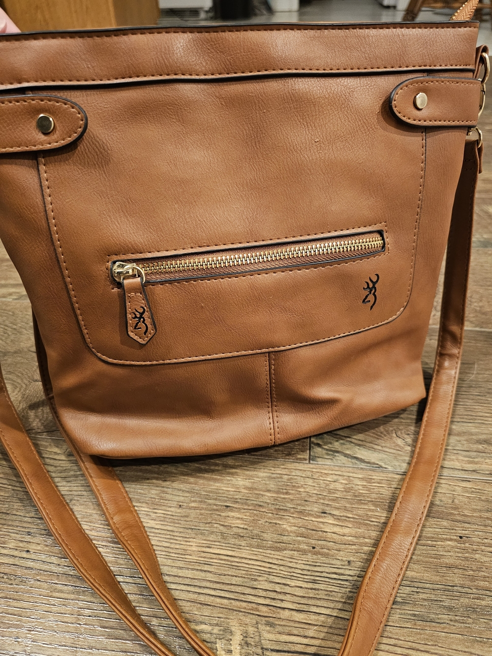 Browning Catrina Concealed Carry Crossbody Bag Brown Faux Leather CCW Purse